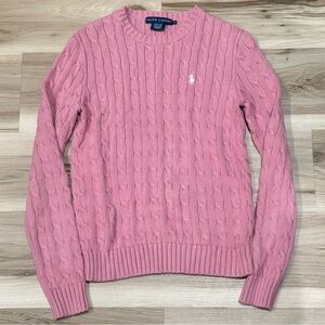 Ralph Lauren Pink Cable Knit Sweater